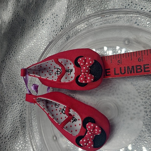 Disney Other - H Disney Red Polka dots Baby Siz 1 With A Cute Red And White Bow Mary Janes